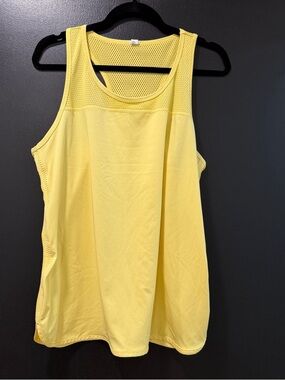 Target Yellow Mesh Yoke Women's Athletic Tank Top